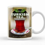 Baskı Dükkanı Türk Çayı Porselen Beyaz Kupa Bardak