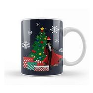 Baskı Dükkanı Tuxedo Mask Around The Christmas Tree Sailor Moon Porselen Beyaz Kupa Bardak
