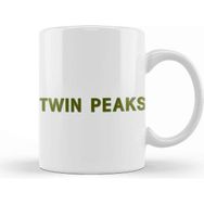 Baskı Dükkanı Twin Peaks Logo Plain Porselen Beyaz Kupa Bardak