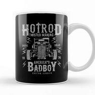 Baskı Dükkanı Twisted Hot Rod Porselen Beyaz Kupa Bardak