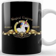Baskı Dükkanı Unicorn Goldwyn Mayer Movie Logo Kupa