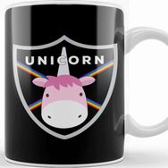 Baskı Dükkanı Unicorn Rainbow Shield Kupa