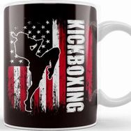 Baskı Dükkanı Us American Flag Kickboxing Fighter Kickboxer Martial Arts Kupa