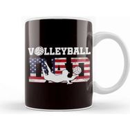 Baskı Dükkanı Us American Flag Volleyball Dad Father Ball Sports Player Kupa