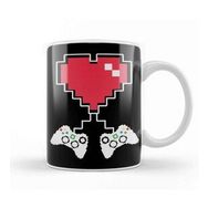 Baskı Dükkanı Valentine's Day Video Game Controller Pixel Heart Kupa Bardak