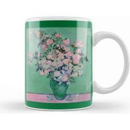 Baskı Dükkanı Van Gogh Pink Roses In A Vase Kupa Bardak