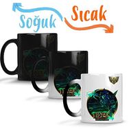 Baskı Dükkanı Vayne Lol League of Legends Sihirli Porselen Kupa