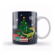 Baskı Dükkanı Velociraptor Around The Christmas Tree Kupa Bardak