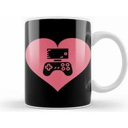 Baskı Dükkanı Video Gamer Heart Controller Kupa Bardak