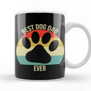 Baskı Dükkanı Vintage Best Dog Dad Ever Kupa Bardak