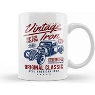 Baskı Dükkanı Vintage Iron Custom Hotrod Kupa Bardak