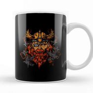 Baskı Dükkanı Vintage Odin &amp; Ravens Norse Mythology Distressed Kupa