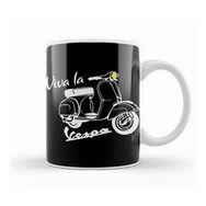 Baskı Dükkanı Viva La Vespa Classic Beyaz Porselen Kupa Bardak