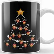 Baskı Dükkanı Vladimir Putin Russian President Christmas Tree Baubles Beyaz Porselen Kupa Bardak