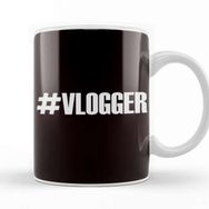 Baskı Dükkanı Vlogger Vlog Vlogging Videographer Video Editor Influencer Beyaz Porselen Kupa Bardak