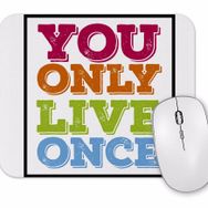 Baskı Dükkanı Voce Vive Somente Uma Vez Mouse Pad