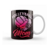 Baskı Dükkanı Volleyball Mom Mother Beach Volleyball Player Son Daughter Beyaz Porselen Kupa Bardak