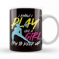 Baskı Dükkanı Volleyball Player Girl Coach Team Ball Sports Training Game Beyaz Porselen Kupa Bardak