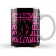 Baskı Dükkanı Volleyball Players Girl Ball Sports Team Beach Volleyball Porselen Beyaz Kupa Bardak