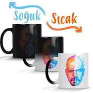 Baskı Dükkanı Walter White and Heisenberg Sihirli Porselen Kupa