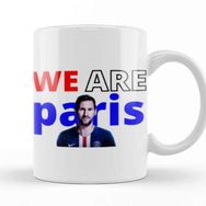 Baskı Dükkanı We Are Parıs Leo Messi Beyaz Porselen Kupa Bardak