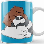 Baskı Dükkanı We Bare Bears 03 Beyaz Porselen Kupa Bardak