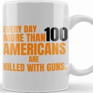 Baskı Dükkanı Wear Orange Every Day More Than 100 Amerıcans Are Kılled Wıth Guns Beyaz Porselen Kupa Bardak