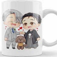 Baskı Dükkanı Wedding Victor Yuuri Yuri On Ice Beyaz Porselen Kupa Bardak