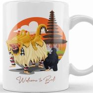 Baskı Dükkanı Welcome To Bali Denpasar Kuta Beach Porselen Beyaz Kupa Bardak