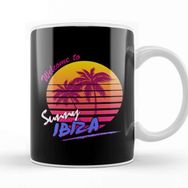 Baskı Dükkanı Welcome To Sunny Ibiza Porselen Beyaz Kupa Bardak
