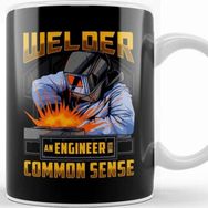 Baskı Dükkanı Welder An Engineer With Common Sense Funny Welding Porselen Beyaz Kupa Bardak