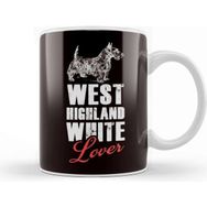Baskı Dükkanı West Highland Terrier Lover Westie Owner Dog Breed Animals Beyaz Porselen Kupa Bardak