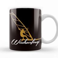Baskı Dükkanı Windsurfer Wave Ocean Windsurfing Sailboarding Surfing Beyaz Porselen Kupa Bardak