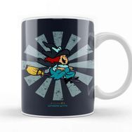 Baskı Dükkanı Winsome Witch Retro Japanese Beyaz Porselen Kupa Bardak