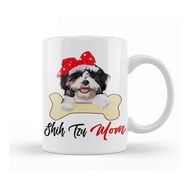 Baskı Dükkanı Womens Shih Tzu Mom Dog Owner Mothers Day Gift 01 Beyaz Porselen Kupa Bardak
