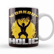 Baskı Dükkanı Workout Fan Gym Bodybuilding Weightlifting Fitness Sports Beyaz Porselen Kupa Bardak