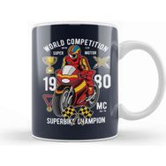 Baskı Dükkanı World Competition Superbike Champion Porselen Beyaz Kupa Bardak