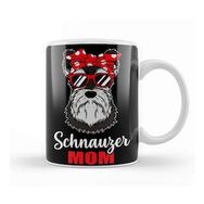 Baskı Dükkanı Worlds Best Schnauzer Mom 02 Beyaz Porselen Kupa Bardak