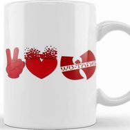 Baskı Dükkanı Wutang Peace And Love Wutang Clan Beyaz Porselen Kupa Bardak