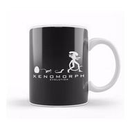 Baskı Dükkanı Xenomorph Evolution Alien Beyaz Porselen Kupa Bardak