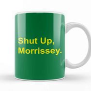 Baskı Dükkanı Yellow Text Shut Up Morrissey Beyaz Porselen Kupa Bardak