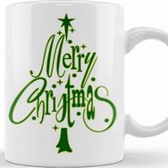 Baskı Dükkanı Yılbaşı Yeni Yıl Konseptli Merry Christmas Tree Kupa Bardak