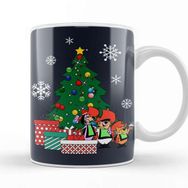 Baskı Dükkanı Yippee Yappee And Yahooey Around The Christmas Tree Beyaz Porselen Kupa Bardak