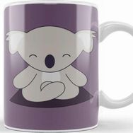 Baskı Dükkanı Yoga Loving Kawaii Cute Koala Kupa