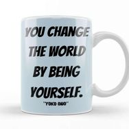 Baskı Dükkanı Yoko Ono Quote Lovers Gift Vintage Retro Rainbow Kupa