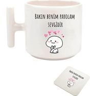 Baskı Tech Bakın Benim Parolam Sevgidir Baskılı Kupa