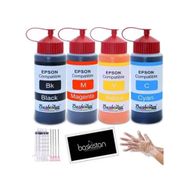 Baskistan Epson L382 İçin 4 x 500 ml 15000 Sayfa Renkli Mürekkep Seti