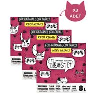 Bastet Natural 3x8 lt Topaklanan Premium Doğal Hafif Kedi Kumu