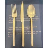 Batta Mahila 8100 Titanyum Mat Gold 84 Parça Çatal Kaşık Bıçak Takımı