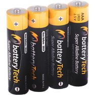 Battery Tech Süper 4'lü Paket Alkalin AAA İnce Kalem Pil
